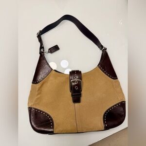 Vintage Coach Suede Hamilton Hobo Bag Y2K